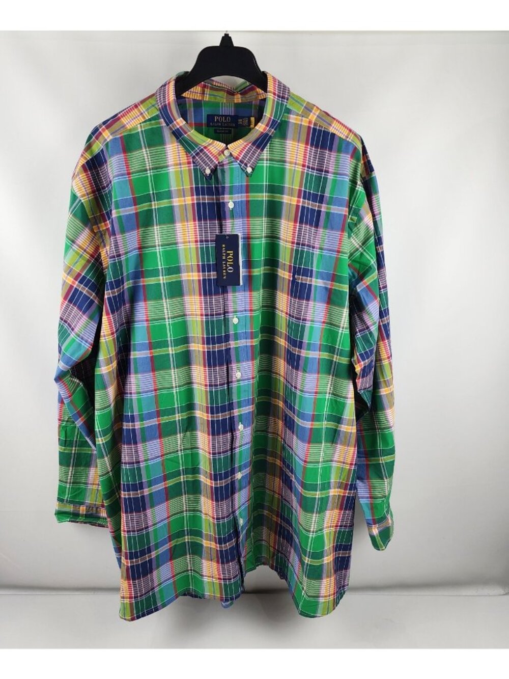 Polo Ralph Lauren Shirt Mens 4XB Multi Plaid Classic Fit L/S Button Up NWT
